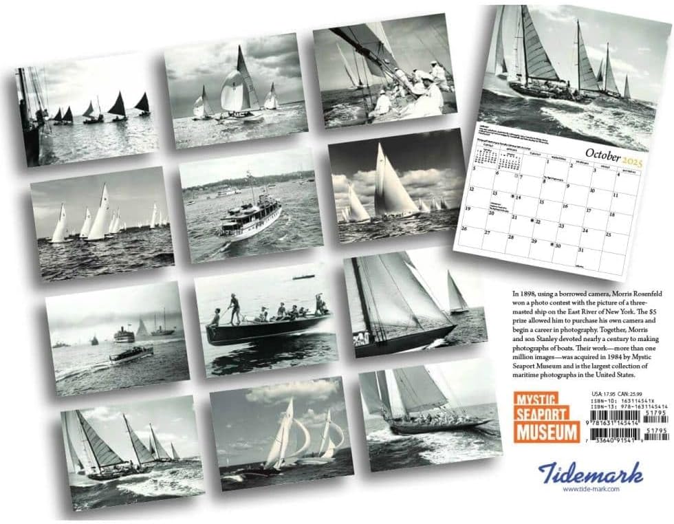 Art of the Boat Mystic Seaport Museum 2025 Wall Calendar