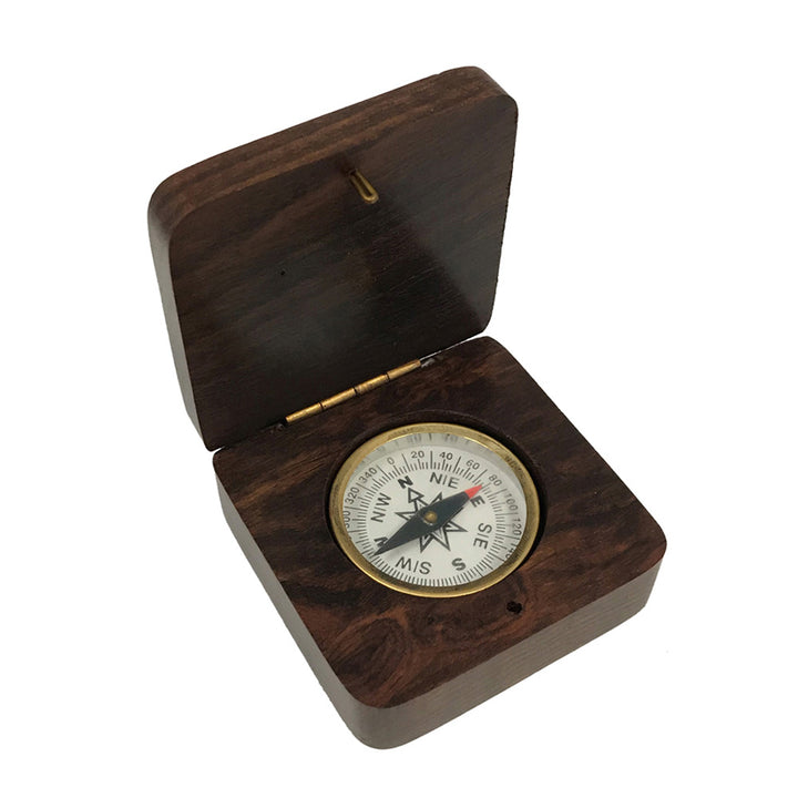 Anchor Compass in Wooden Box