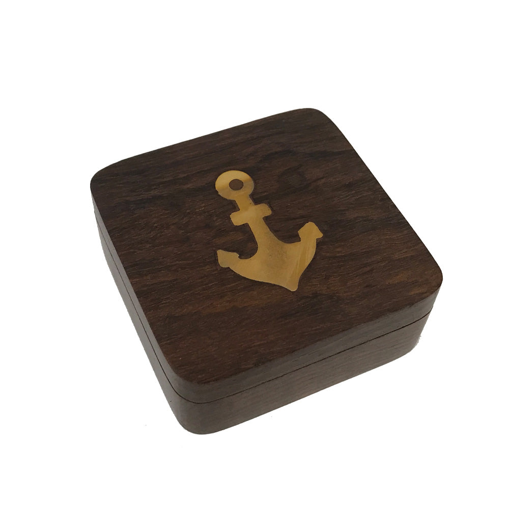 Anchor Compass in Wooden Box