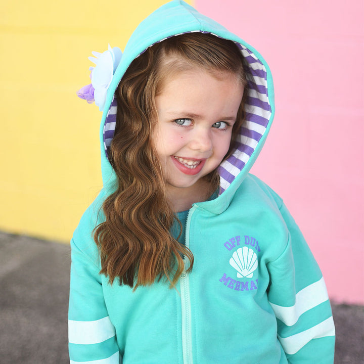 Mermaid Sequin Toddler Zip-Up Hooded Sweatshirt