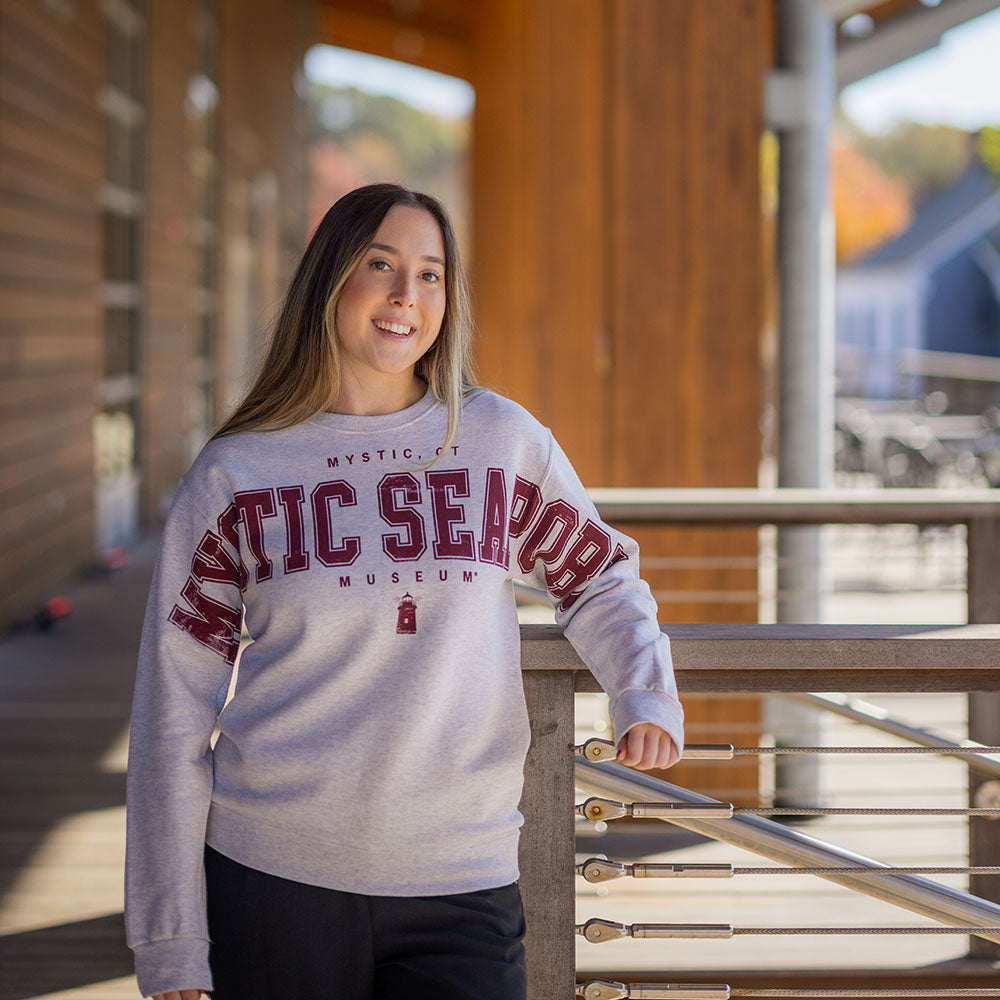 Mystic Seaport Museum Spread Arms Crewneck Sweatshirt