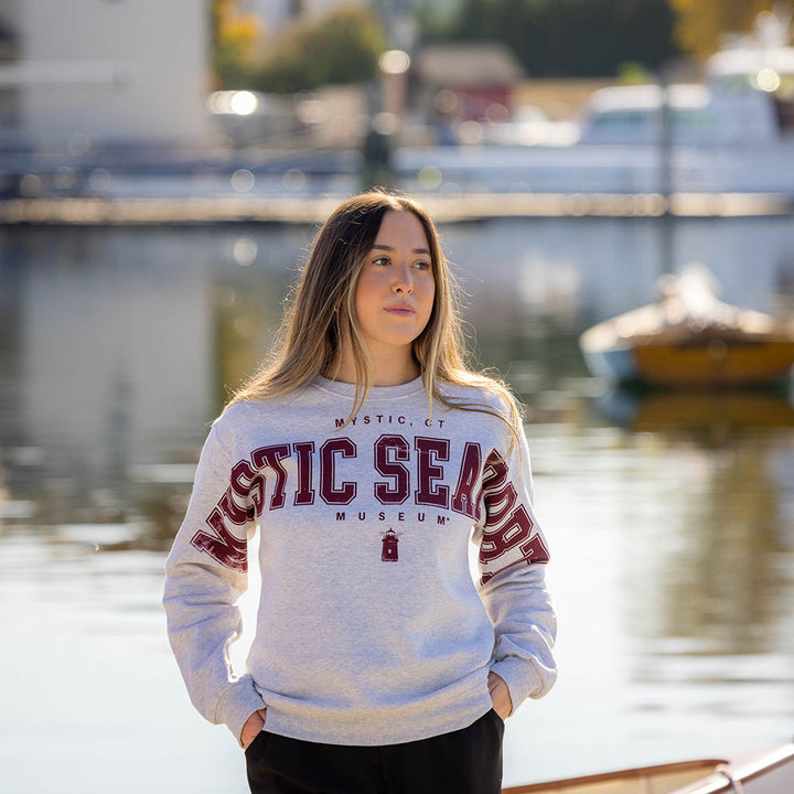 Mystic Seaport Museum Spread Arms Crewneck Sweatshirt