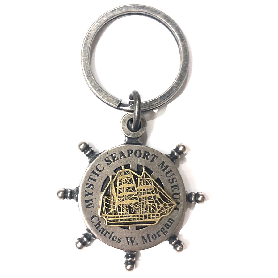 Charles W. Morgan Ship Wheel Keychain – Mystic Seaport Museum