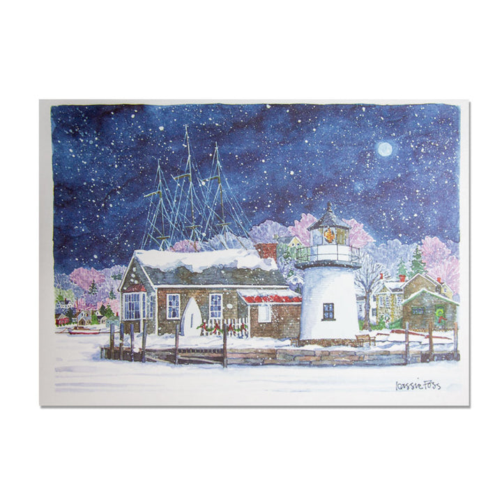 Lighthouse Point at Mystic Seaport Holiday Cards